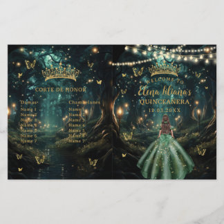 Programa Quinceanera Verde Esmeralda de Bosques En