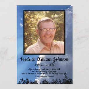 Programa Quote Photo Cloud Background Funeral  Program