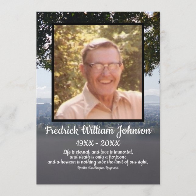 Programa Quote Photo San Francisco Background Funeral  (Anverso)