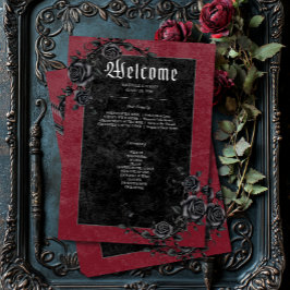 Programa Raven negro gótico y Boda de vino Rosa