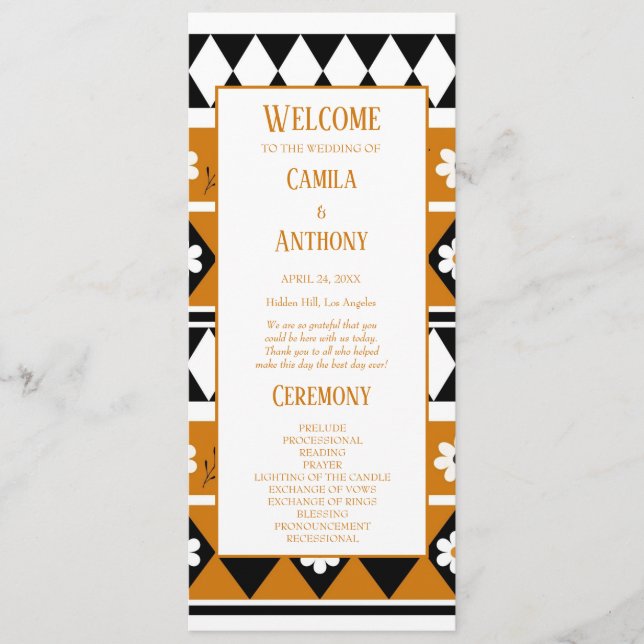 Programa Rayo de borde Flor Diamante Boho Patrón floral (Anverso)