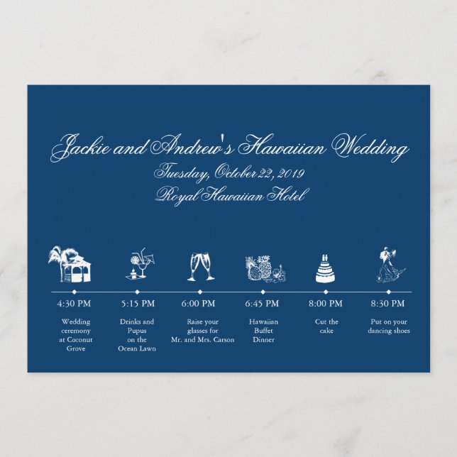Programa Recepción de la Boda Azul de la Marina (Anverso)