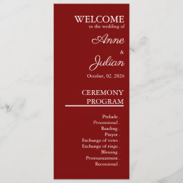 Programa Red Modern Minimalist Bridal Program QR Code