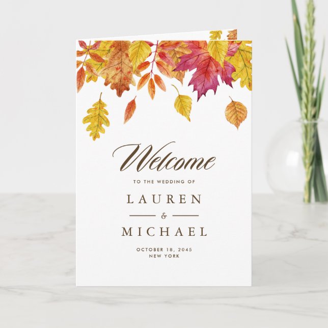 Programa Reduciendo deja el folleto del Boda de otoño de Ga (Anverso)