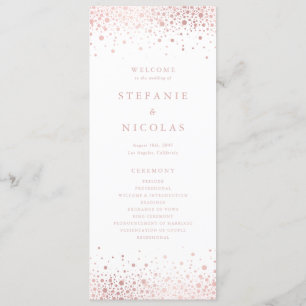 Programa Relieve metalizado dorado falso Rosa Confetti Dots