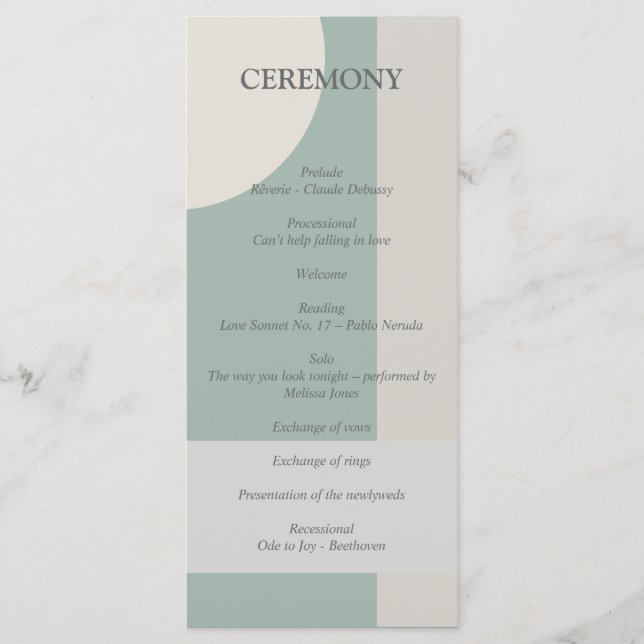 Programa Resumen geométrico moderno Boho Taupe gris verde (Anverso)