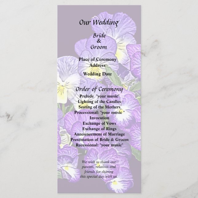 Programa Reunión familiar de Pansy (Anverso)