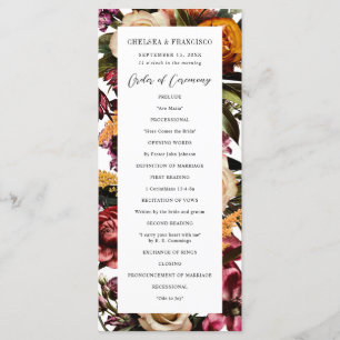 Programa Riqueza del Boda floral de primavera colorida