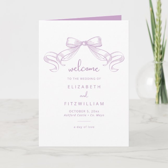 Programa Romántico Bow | Lilac Boda (Anverso)
