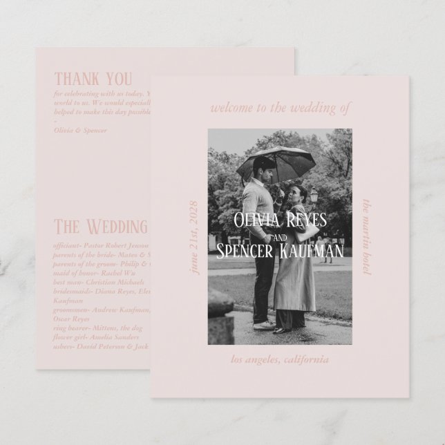 Programa Romántico de Boda de Dinero Antiguo de Mo (Anverso / Reverso)