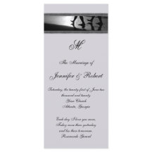 Programa Romántico de Boda Gris Monograma