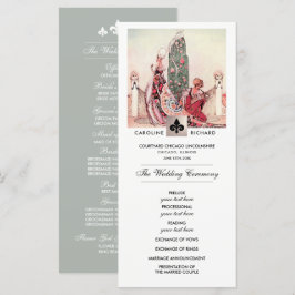 Programa Romántico de Boda Personalizada de Arte V