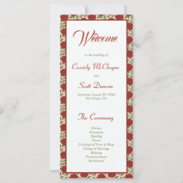 Programa Romántico de Bodas Rojas Victorianas