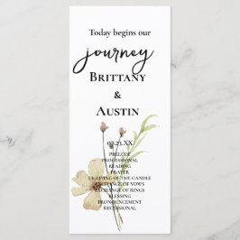 Programa Romántico de Matrimonio de Flores