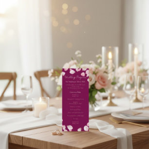 Programa Romántico Elegante de Ceremonia de Bodas