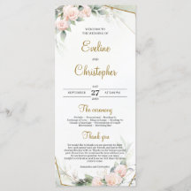 Romántico Rubor Pink Green Foliage Gold Frame