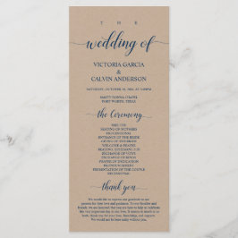 Programa Ropa marrón, azul marino clásico, ceremonia Boda