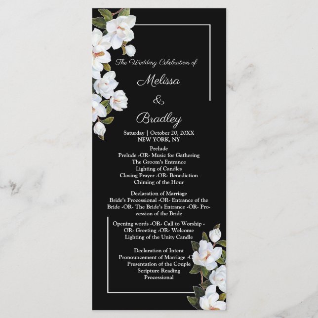 Programa Rosa blanca vintage (Anverso)