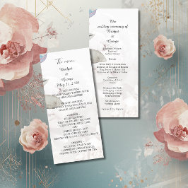 Programa Rosa de flores de acuarela floral peony boda