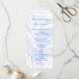 Programa Rosa Diseño Boda de color azul