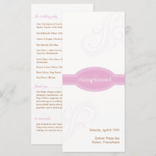 Programa rosa elegante, colección de Bodas de Caro