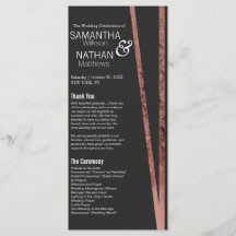 Rosa simple   Borde dorado Boda de Moda negra