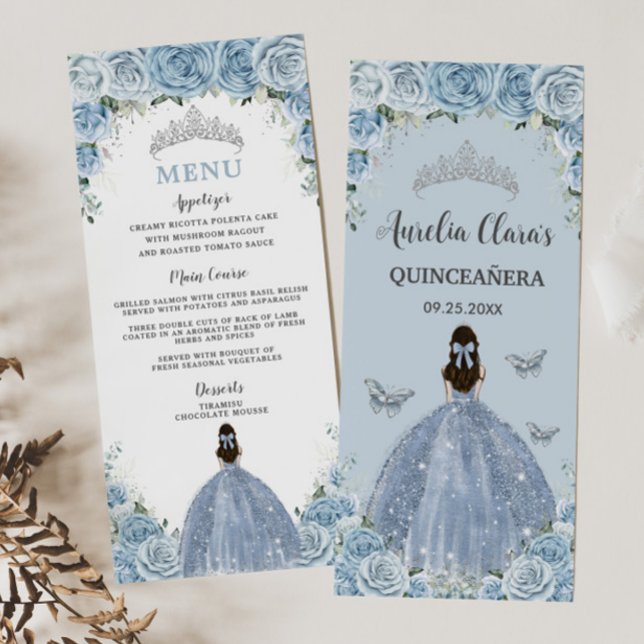 Programa Rosas azules bebés Floral Princesa Quinceañera Men (Subido por el creador)
