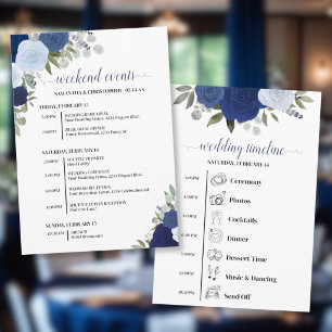 Programa Rosas Azules Boho Eventos de Boda y Cronograma