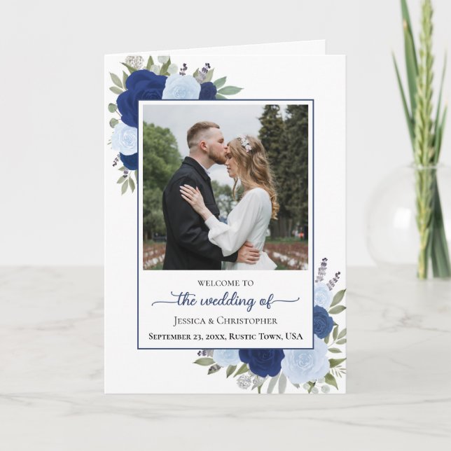 Programa Rosas Blue Boho y una boda fotográfica elegante (Anverso)