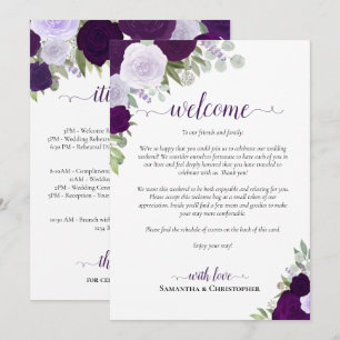 Programa Rosas Boho Moradas Bienvenida e Itinerario de Boda