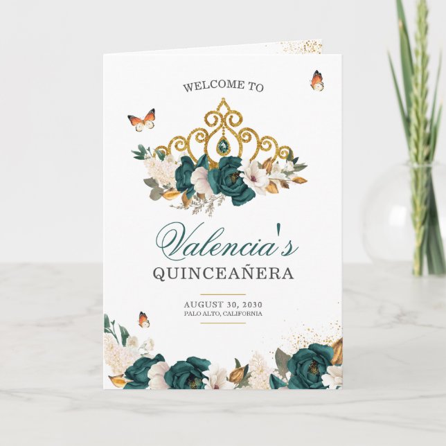 Programa Rosas de Esmeralda Mariposa de Oro Tiara Quinceane (Anverso)