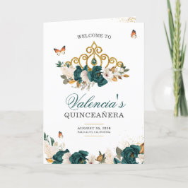 Programa Rosas de Esmeralda Mariposa de Oro Tiara Quinceane