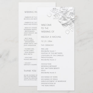 Programa Rosas florales blancas 3D