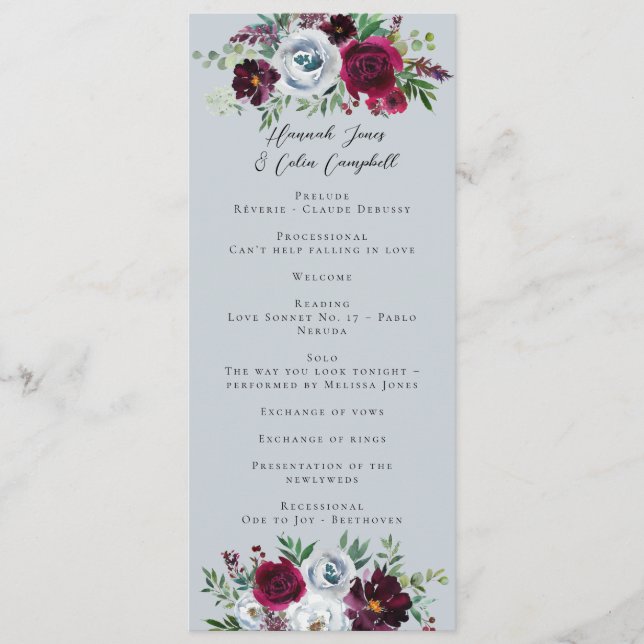 Programa Rosas Gris Gris de Borgoña Botánico (Anverso)