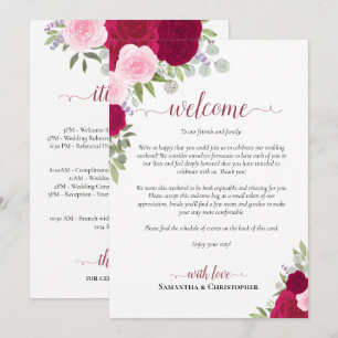 Programa Rosas Magenta y Rosadas Bienvenida e Itinerario de