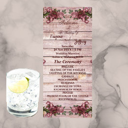 Programa Rosas rústicos de Woodland celebran matrimonio flo