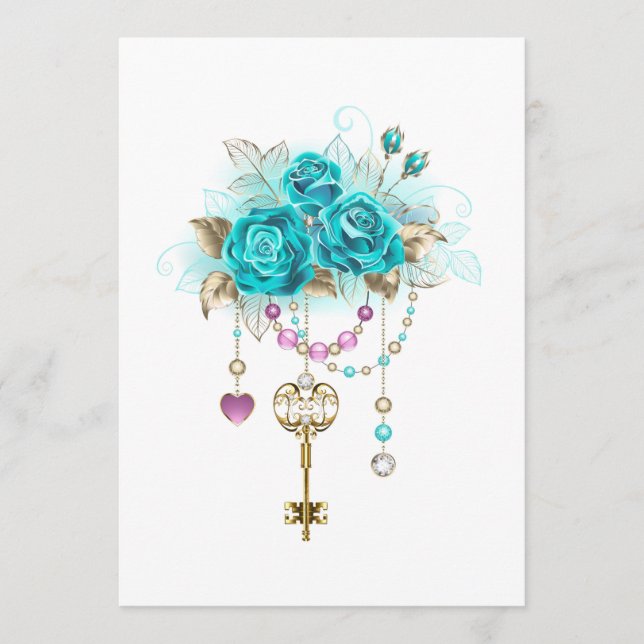 Programa Rosas turquesas con llaves (Anverso)