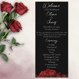 Programa Roses rojos blancos Boda negro