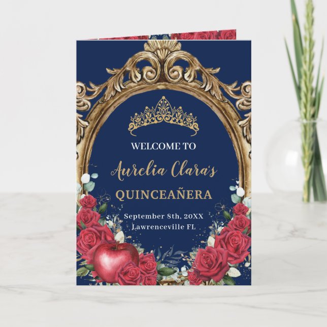 Programa Roses Rojos Nieve Blanca Quinceañera Orden de even (Anverso)