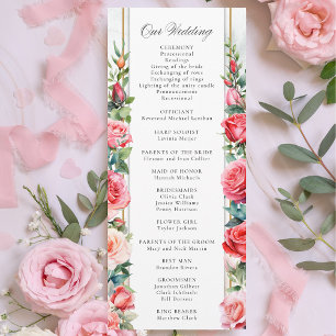 Programa Roses rosadas y caligrafía de color acuático román