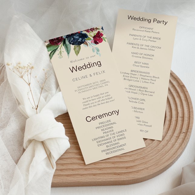 Programa Rubor de matrimonio floral de la Marina d (Subido por el creador)