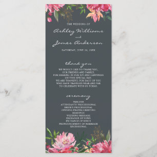 Programa Ruby Pink Peony Boda Botánico