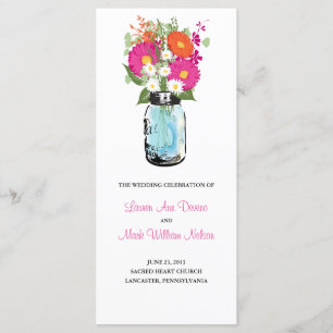 Programa Rustic Blue Mason Jar Gerber Daisies