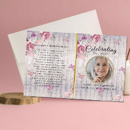 Programa Rustic Floral Celebration of Life