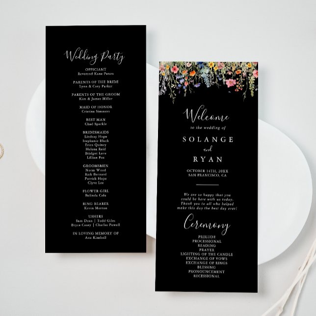 Programa Rustic Meadow Botanical Wedding Program (Subido por el creador)