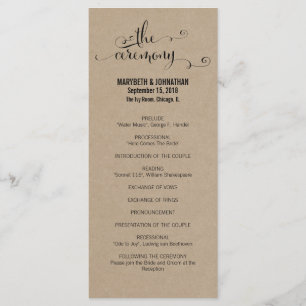 Programa Rustic Modern We Do Script Wedding