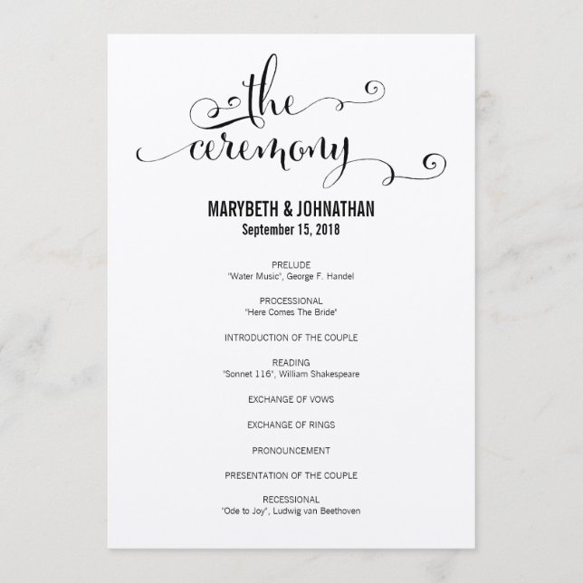 Programa Rustic Modern We Do Script Wedding (Anverso)