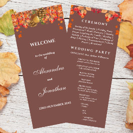 Programa Rustic Otoño Fall Wedding