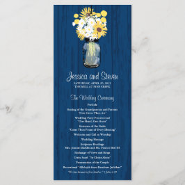 Programa Rustic Wood Mason Jar y Wildflowers