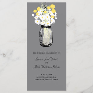 Programa Rustic Wood Mason Jar y Wildflowers